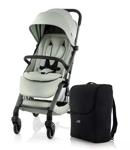 Matkarattaat BRITAX Flylite ja Travelbag Sage Green. - Matkarattaat ja lastenrattaat - 2000041984PAK - 1