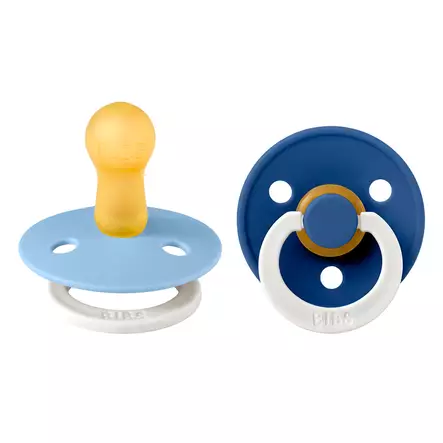 Bibs Night luonnonkumitutti 2 kpl 6-18kk, Sky Blue/Cornflower. - Tutit ja tuttinauhat - 120480 - 1