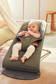 BabyBj=C3=B6rn Bliss Bouncer sitteri Woven Petal Quilt, Dark Green lap=
sella. - Sitterit - BB006140 - 2