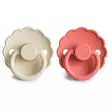 Luonnonkumitutti Frigg Daisy 2 pack Cream/Poppy edest=C3=A4. - Tutit ja tuttinauhat - 101610 - 2