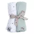 Nord Baby harsoliinat Muslin 2 kpl White Dot/Mint. - Harsoliinat - 301250 - 1