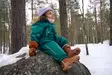 Reimatec Gotland talvihaalari Deeper green lapsella ulkona. - Lasten talvihaalarit - 5100117C-89A0 - 8
