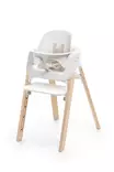 Stokke Steps syöttötuoli White / Natural Baby Setilla ja valjailla. - Syöttötuolit - 692600 - 3