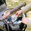 Hoitolaukku Done by Deer Quilted bag Black rattaissa auki. - Hoitolaukut ja organizerit - 7043600 - 2
