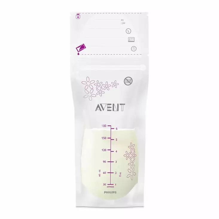 AVENT Maidonsäilytyspussit 50kpl 180ml. - Tuttipullot ja pullotutit - 03760350 - 1