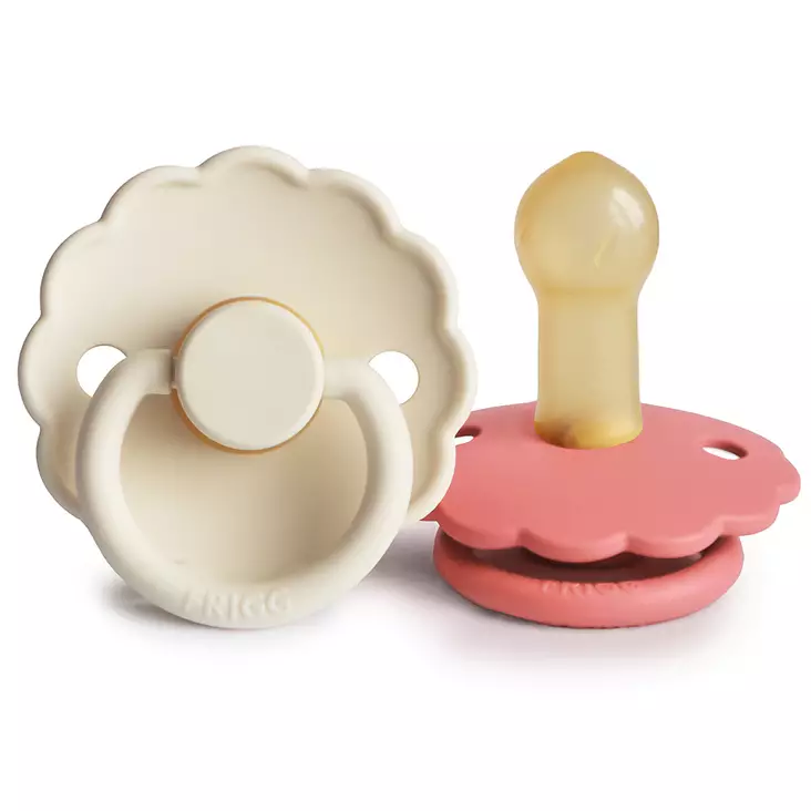 Luonnonkumitutti Frigg Daisy 2 pack Cream/Poppy. - Tutit ja tuttinauhat - 101610 - 1