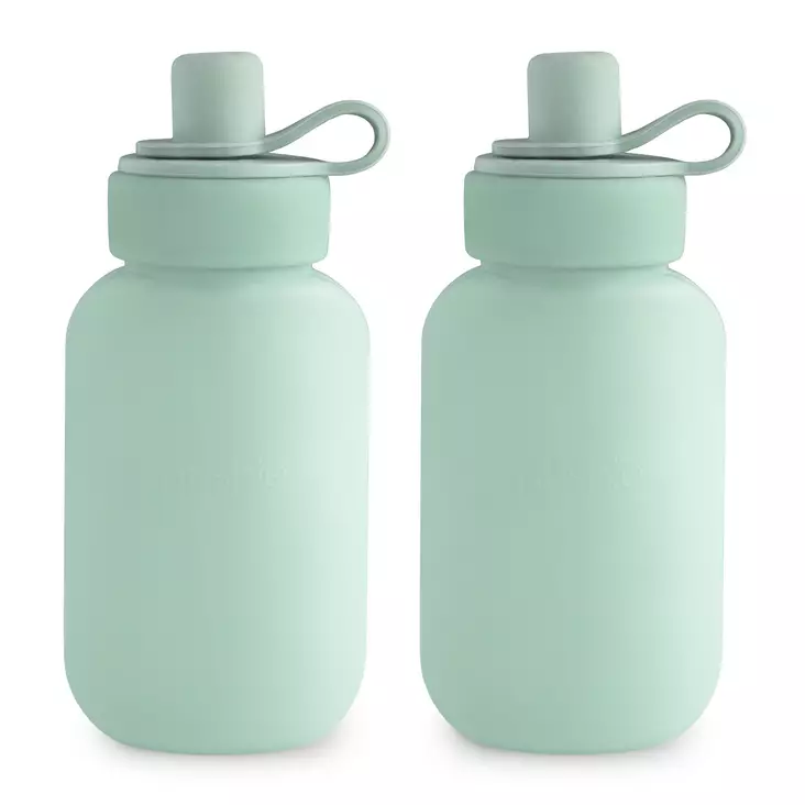 Mushie täytettävä smoothiepussi 2-pack Cambridge Blue. - Välipalapussit, eväsrasiat ja snackcupit - 102010 - 1