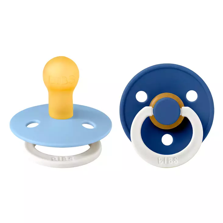 Bibs Night luonnonkumitutti 2 kpl 0-6kk, Sky Blue/Cornflower. - Tutit ja tuttinauhat - 110480 - 1