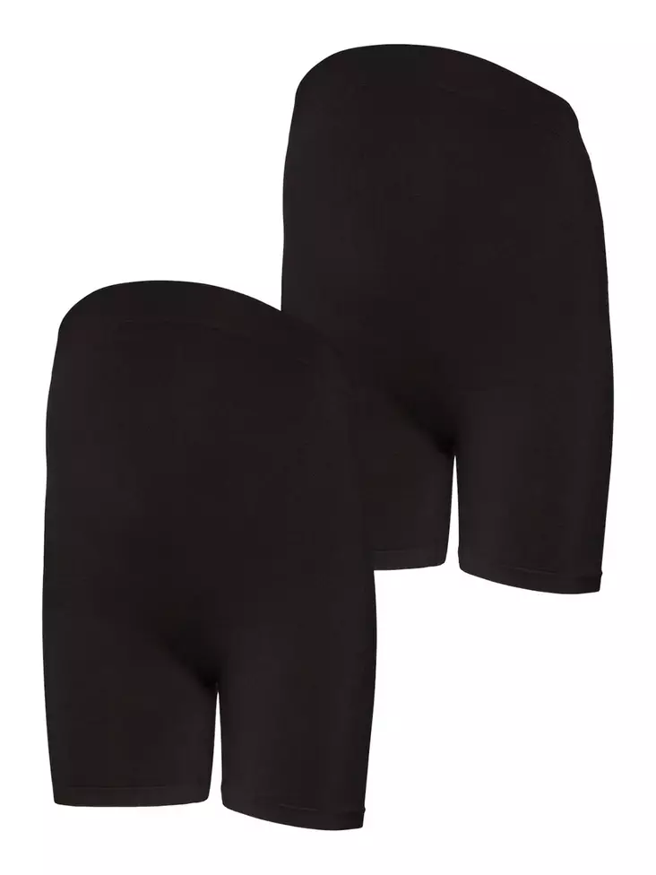 Mamalicious Amiya äitiyshortsit 2-pack Black. - Äitiyshousut ja legginsit - 20020200 - 1