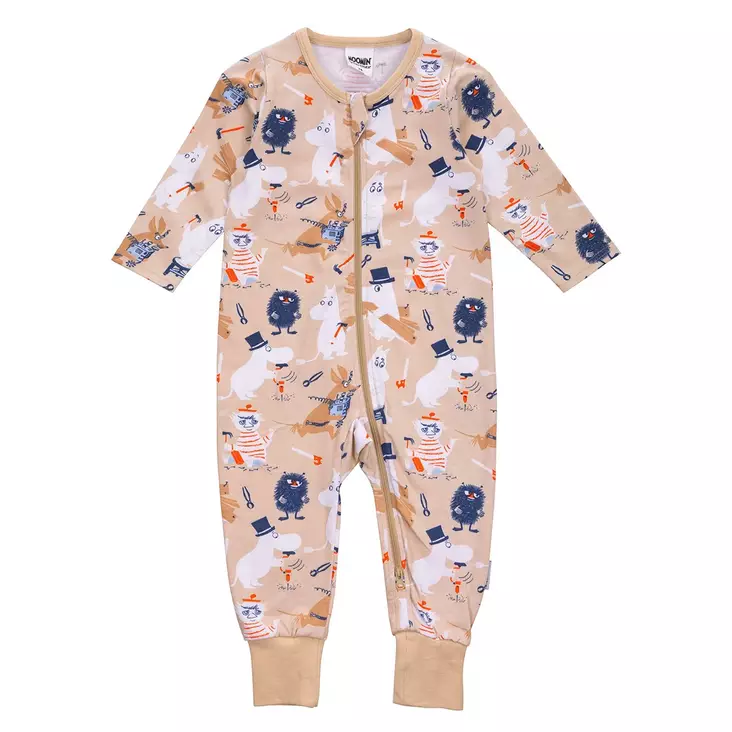 Martinex Muumi Rakentajat Pyjama beige. - Vauvan yöasut - 72586980 - 1