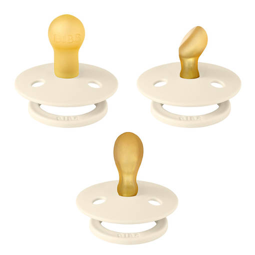 Bibs Try-it colour 3 pack v=C3=A4riss=C3=A4 Ivory. - Tutit ja tuttinauhat - 81340 - 1