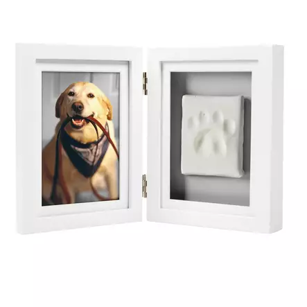 Pearhead tassunjälkimuotti ja kehykset Pawprints desk frame white. - Vauvalahjat ja kastelahjat - 109062-1 - 1