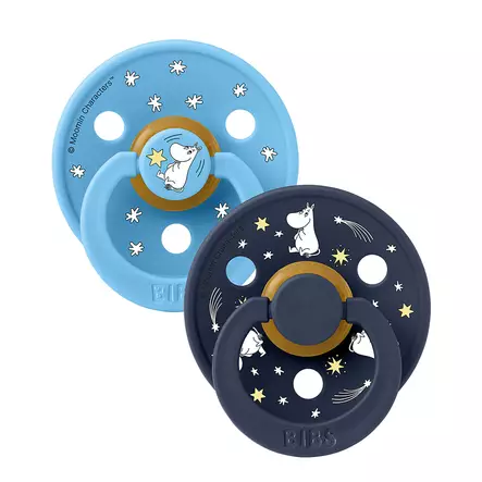 Bibs x Moomins luonnonkumitutti Breeze/Deep Space. - Tutit ja tuttinauhat - 12029101 - 2