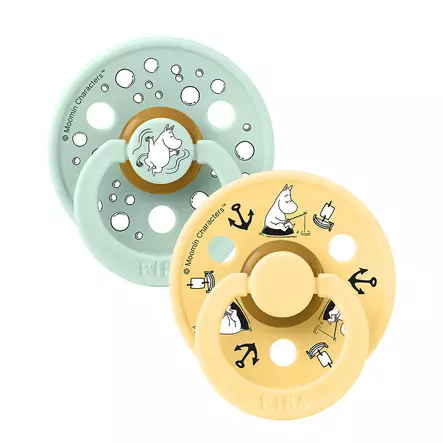 Bibs x Moomins luonnonkumitutti Nordic Mint/Pale Butter. - Tutit ja tuttinauhat - 12030101 - 2