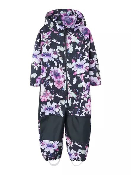 Softshell haalari Name It Alfa Black Big Flower. - Lasten välikausihaalarit - 132366741 - 1