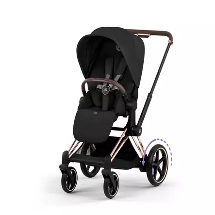 Cybex ePriam Comfort rattaat Rosegold/Sepia Black. - Lastenvaunut ja yhdistelmävaunut - 526000041 - 2
