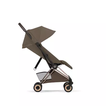 Cybex Coya Style matkarattaat Rosegold, Coconut Brown, pystyasennossa. - Matkarattaat ja lastenrattaat - 526001631 - 2