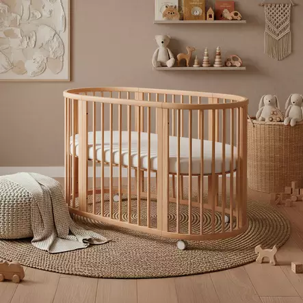 Stokke Sleepi sänky Natural lastenhuoneessa patjalla. - Stokke Sleepi tuotteet - 711501STA1 - 2