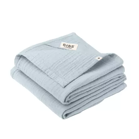 Bibs harsoliinat 2-pack, luomupuuvillaa Baby Blue - Harsoliinat - 9402231 - 1