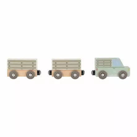 Little Dutch junaratasetti Safari Friends juna - Puulelut - LD7451 - 2