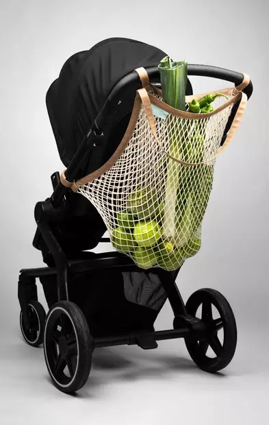 Najell verkkokassi Ivory White, lisätilaa ostoksille vaunuihin ja rattaisiin. - Hoitolaukut ja organizerit - N06700601 - 2