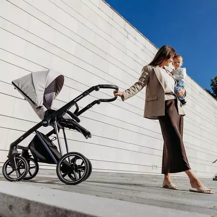Tinynord LUX yhdistelmävaunut Chrome Champagne Beige, sopii eri maastoihin. - Lastenvaunut ja yhdistelmävaunut - 298916yhd1 - 2