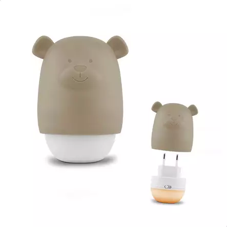 Zazu yövalo Benny the Bear taupe. - Lapsen yövalot ja soittolelut - ZA-BENNY-01 - 1