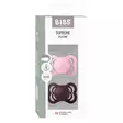 Bibs Supreme silikonitutti 2 kpl 0-6kk, Baby Pink/Plum, pakkaus. - Tutit ja tuttinauhat - 160431 - 3