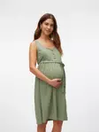 Äitiysmekko Mamalicious Levi Lia Hedge Green edestä naisen yllä. - Äitiysmekot, tunikat ja hameet - 200203551 - 2