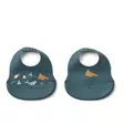 Liewood Ember ruokalappu 2-pack Arctic Sea/Ocean View. - Ruokalaput - 20119-2501 - 1
