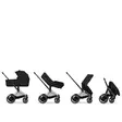 Cybex Priam Comfort vaunut Sepia Black taitettavalla vaunukopalla. - Lastenvaunut ja yhdistelmävaunut - 526000011 - 12