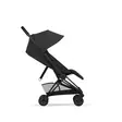 Cybex Coya Comfort matkarattaat Matt Black, Sepia Black, selkänoja pystyssä. - Matkarattaat ja lastenrattaat - 526000141 - 2