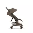 Cybex Coya Style matkarattaat Rosegold, Coconut Brown, pystyasennossa. - Matkarattaat ja lastenrattaat - 526001631 - 2