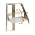 Syöttötuoli Stokke Clikk Bamboo Cloud Grey, käännettävällä jalkatuella. - Syöttötuolit - 695801 - 3