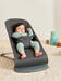 BabyBj=C3=B6rn Bouncer Bliss sitteri Woven Cotton, Anthrasite lapsella=
=2E - Sitterit - BB006121 - 2