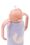 Liewood juomapullo Kimmie 250 ml Cat/Warm lilac, esiin taitettavalla pillillä. - Juomapullot ja pillipullot - 19618-2781 - 2