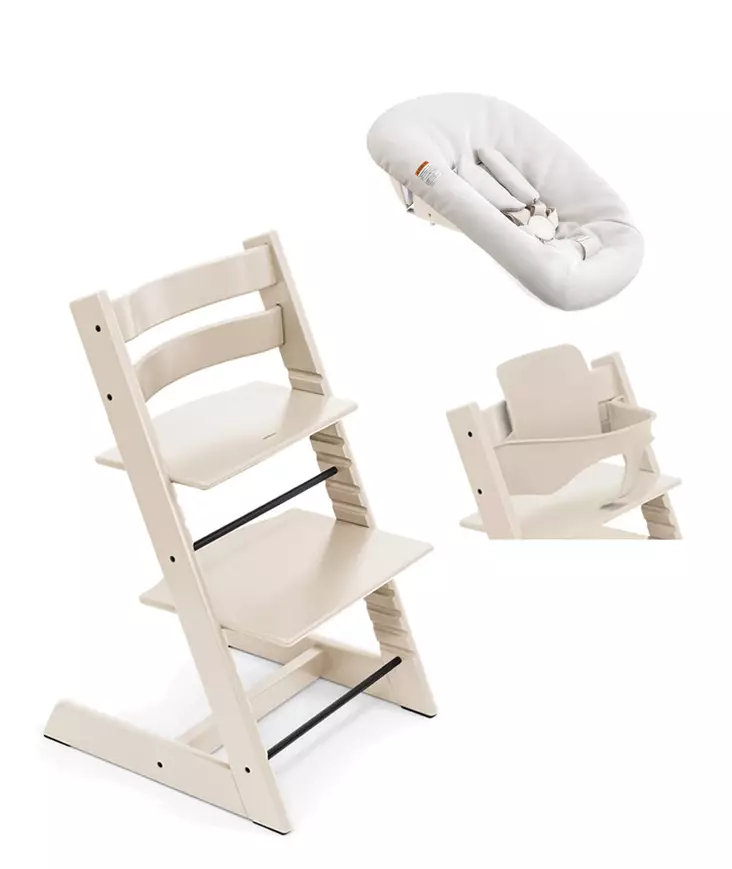 Tripp Trapp Starttipaketti Stokke 3 in 1 Vanilla White. - Syöttötuolit - 100139VVSTA3in1 - 1