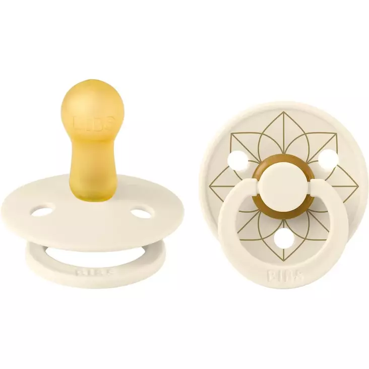 Bibs luonnonkumitutti 2 kpl 6-12 kk Studio, Ivory Gold. - Tutit ja tuttinauhat - 12044101 - 1