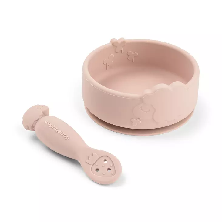 Silikonikulho ja -lusikka Done By Deer Sheepy Powder. - Lautaset ja kulhot - 1569651 - 1