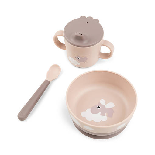 Done By Deer Foodie ruokailusetti Happy Clouds Powder. - Lautaset ja kulhot - 1596571 - 1