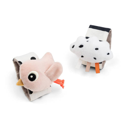 Helistimet Done By Deer Wrist rattle Happy Clouds Powder. - Helistimet, tarttumislelut ja pallot - 4343701 - 1