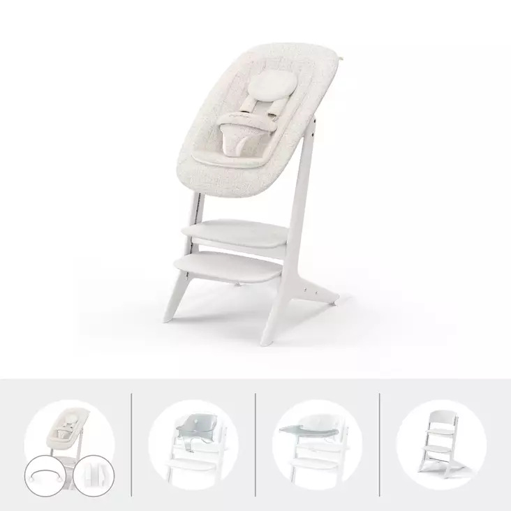 Starttipaketti Cybex Lemo Platinum 4in1 White Wood. - Syöttötuolit - 5240001571 - 1