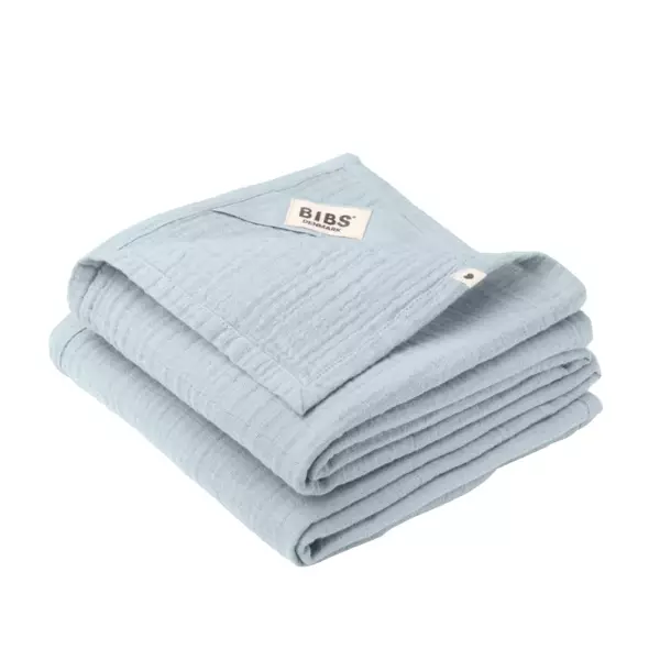 Bibs harsoliinat 2-pack, luomupuuvillaa Baby Blue - Harsoliinat - 9402231 - 1