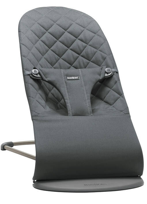 BabyBj=C3=B6rn Bouncer Bliss sitteri Woven Cotton, Anthrasite. - Sitterit - BB006121 - 1