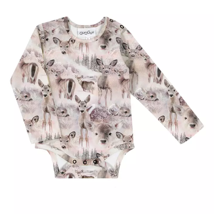 Gugguu Print Baby Bodysuit Pinkdeer. - Bodyt ja paidat - GUGP00011-381 - 1