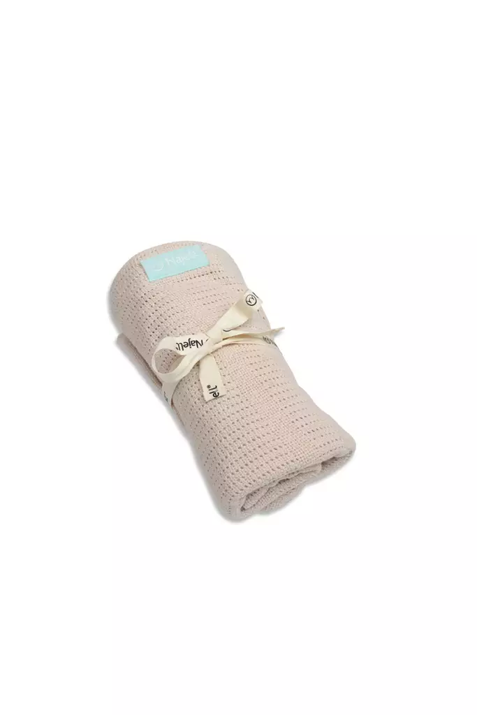 Najell Cellular blanket puuvillahuopa Oat Beige. - Peitot ja tyynyt - N18017401 - 1