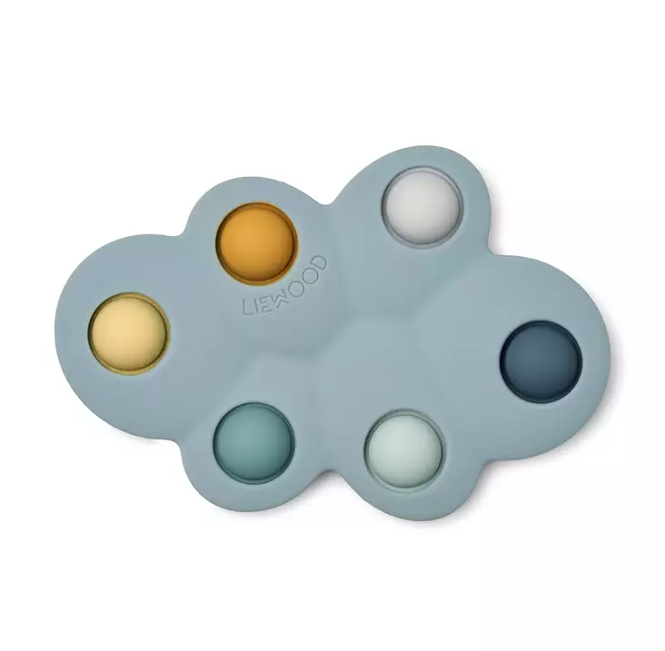 Liewood Anne pop-it purulelu Cloud Whale blue mix. - Purulelut - 17436-1381 - 1