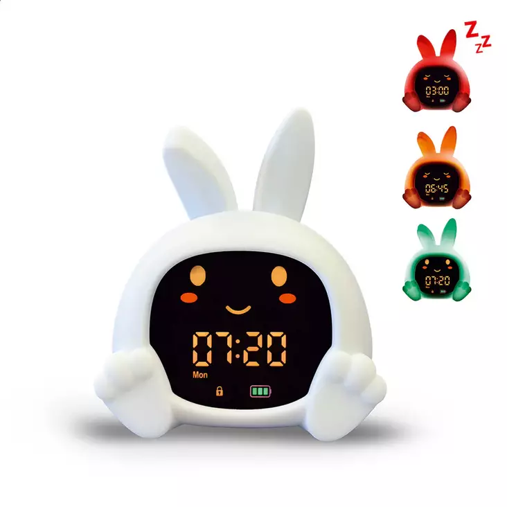 Zazu Sarah Sleeptrainer Taupe, yövalolla ja kaiuttimella. - Lapsen yövalot ja soittolelut - ZA-SARAH-01 - 1
