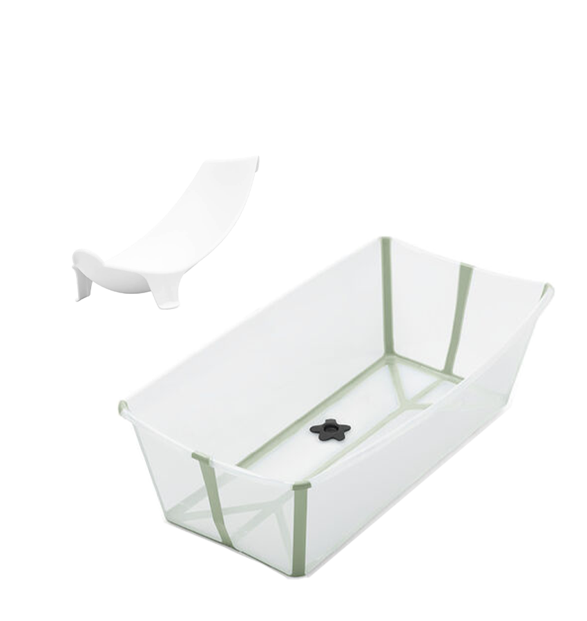 Stokke Flexi Bath Xlarge starttipaketti Transparent Green Ozbaby.fi