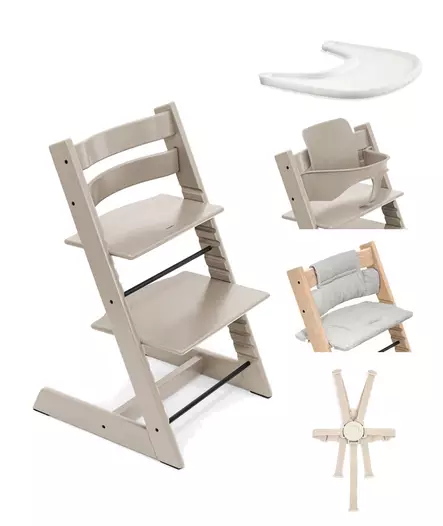 Tripp Trapp Starttipaketti Stokke 5 in 1 Cashmere Grey. - Syöttötuolit - 100139CGSTA2 - 1